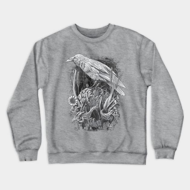 White Raven Crewneck Sweatshirt by qetza